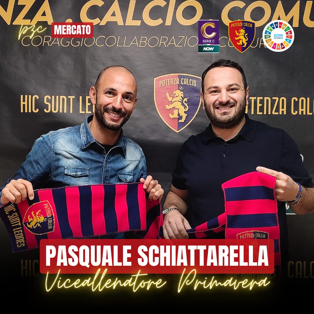 Pasquale Schiattarella nuovo viceallenatore della Primavera del Potenza Calcio